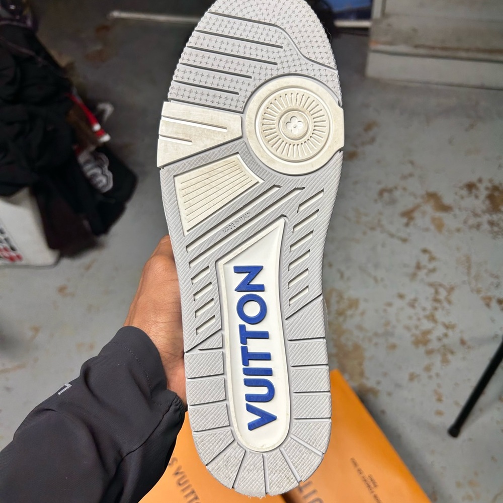 Louis Vuitton White and Blue Men's Sneakers